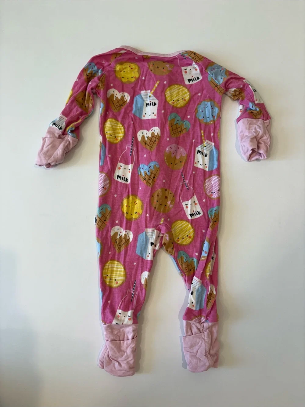 Little Sleepies Pink Milk & Cookies Zippy Pajamas Newborn